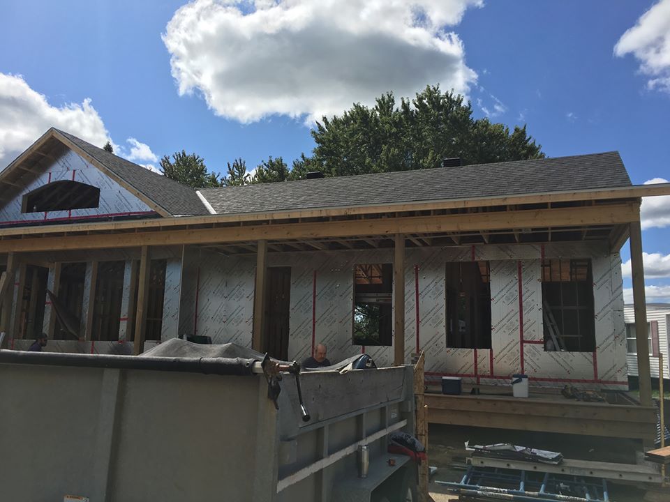 an exterior photo of a house under construction